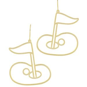 Golf Outline Drop Earrings